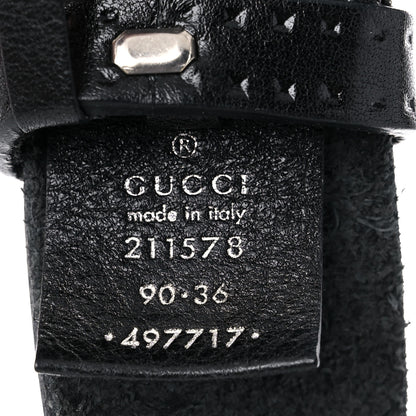 Gucci Calfskin Anchor Buckle Belt 90 36 Black 3 of 7