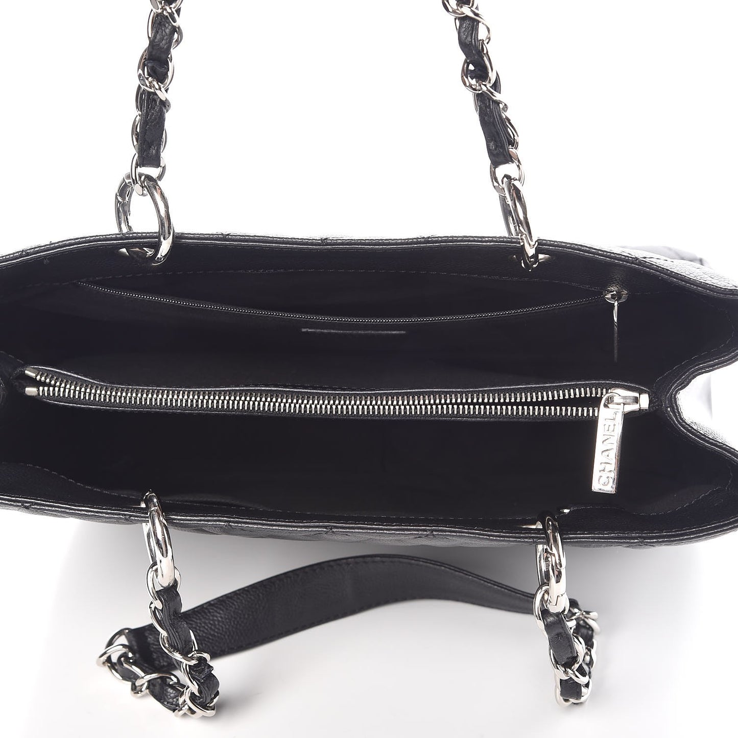 Caviar Quilted Grand Shopping Tote GST Black