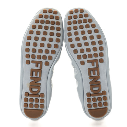Fendi Vitello Filo Ballerina Flats 37.5 Blue 6 of 8