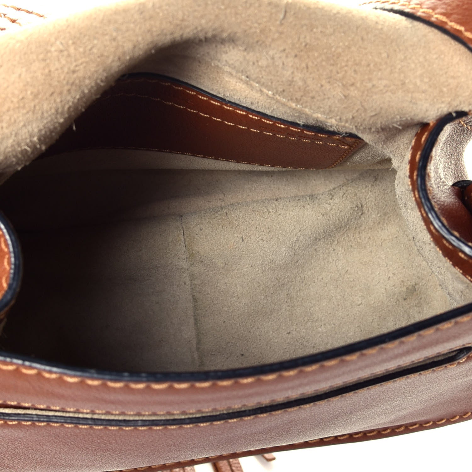 Chloe Calfskin Braided Mini Marcie Round Crossbody Bag Caramel 5 of 8