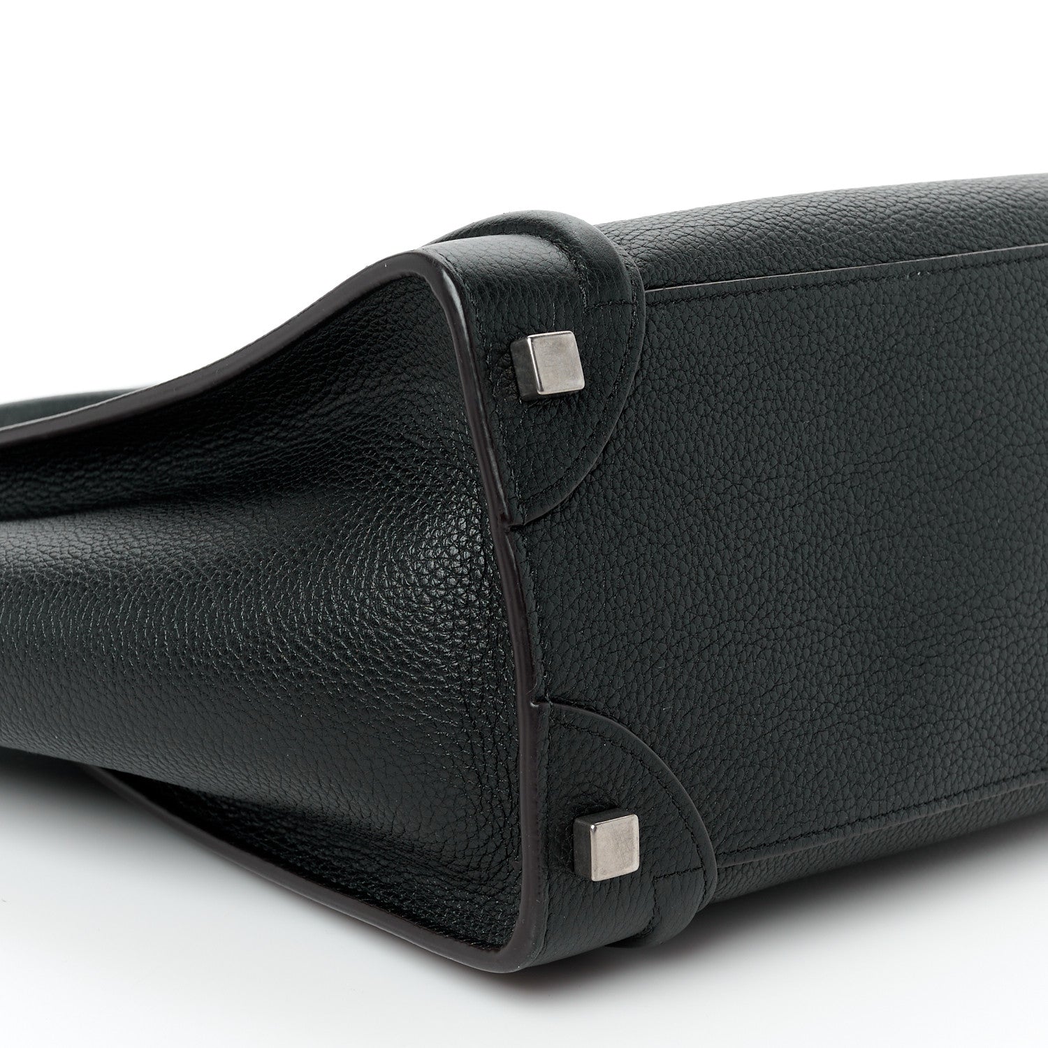 Celine Drummed Calfskin Micro Luggage Black 9 of 10