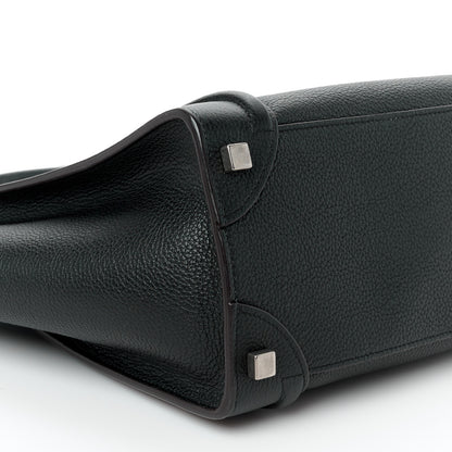 Celine Drummed Calfskin Micro Luggage Black 9 of 10