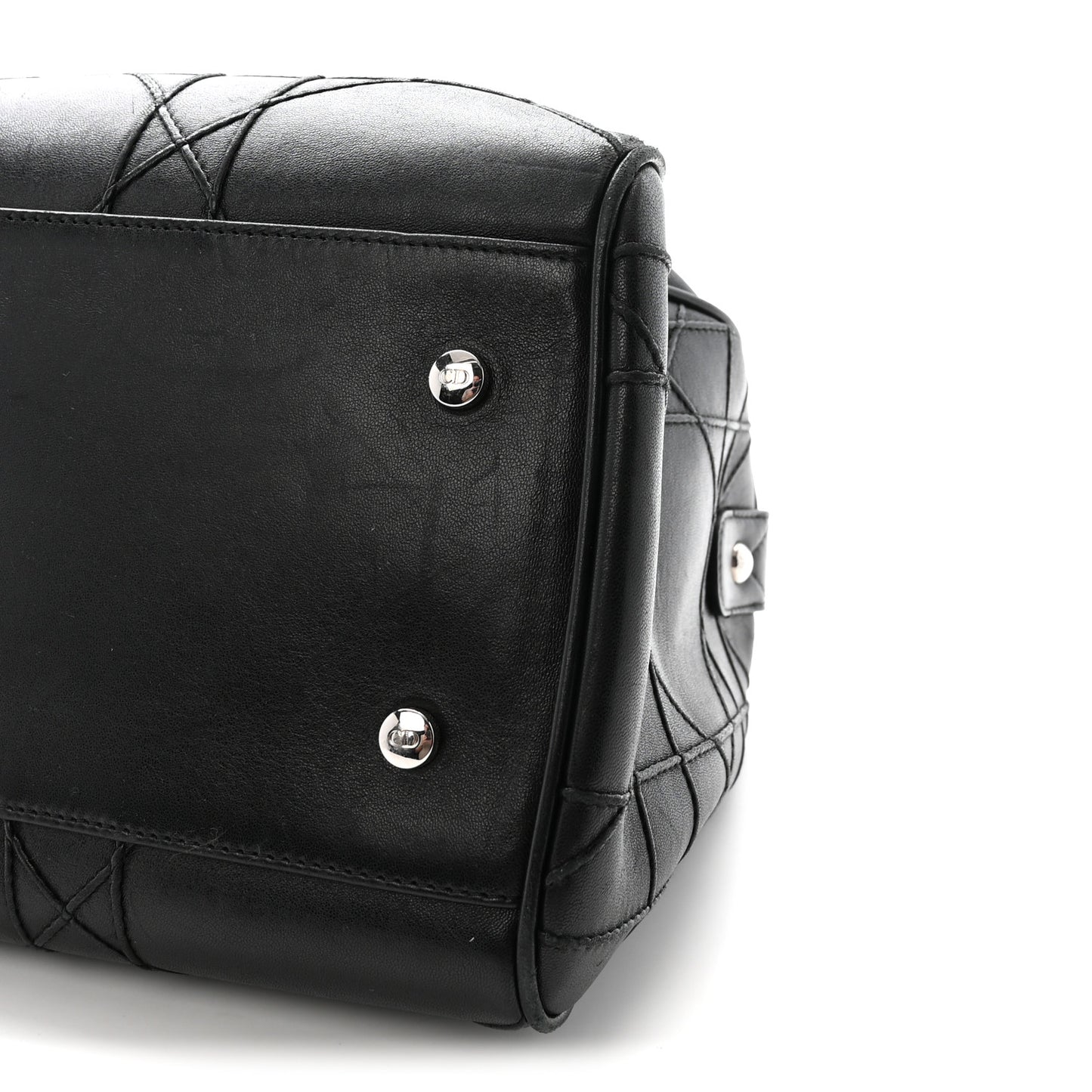 Lambskin Cannage Granville Polochon Black