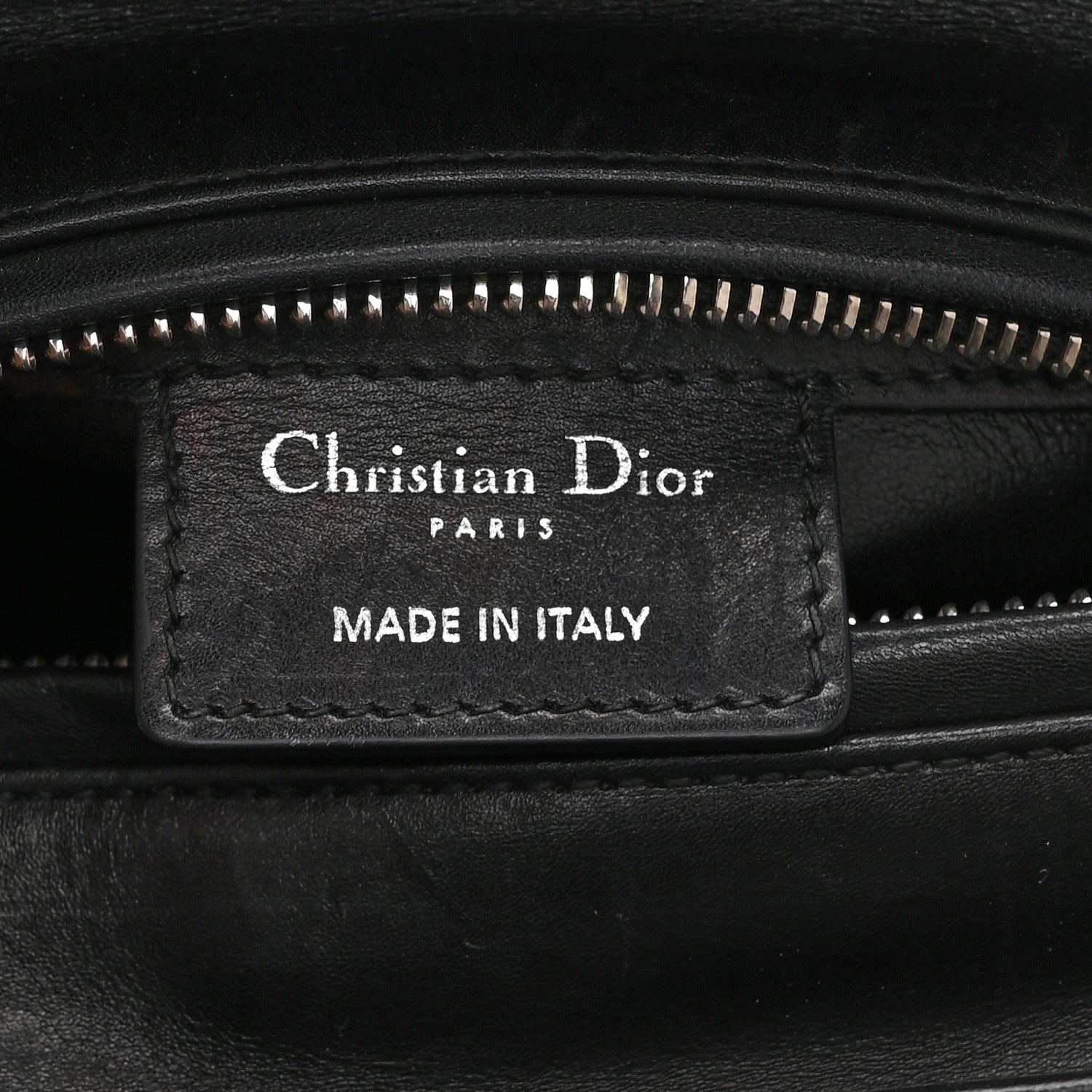 Christian Dior Smooth Calfskin Embroidered Beaded Floral Medium Lady Dior Black 6 of 10