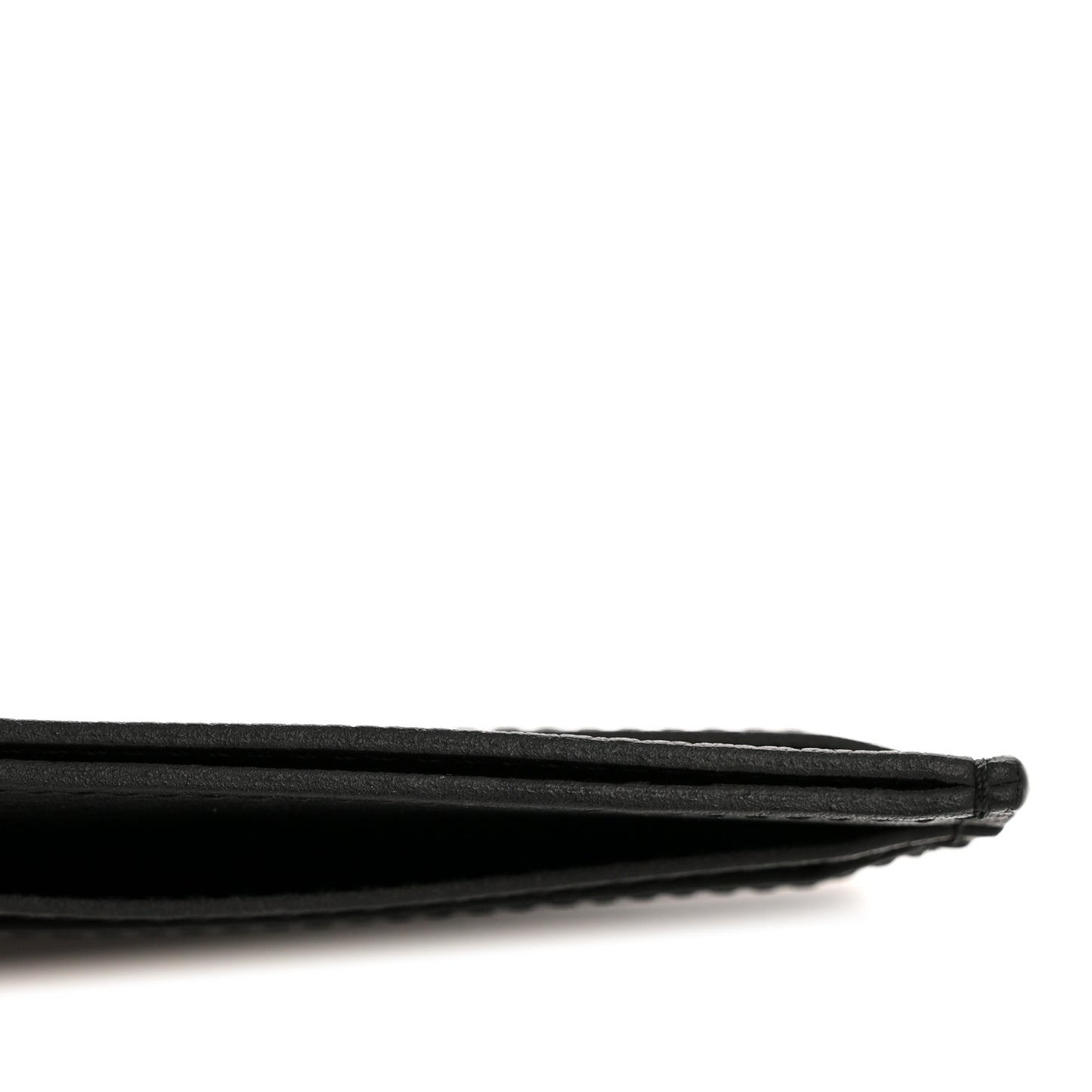 Calfskin Monogram Shadow Double Card Holder Black