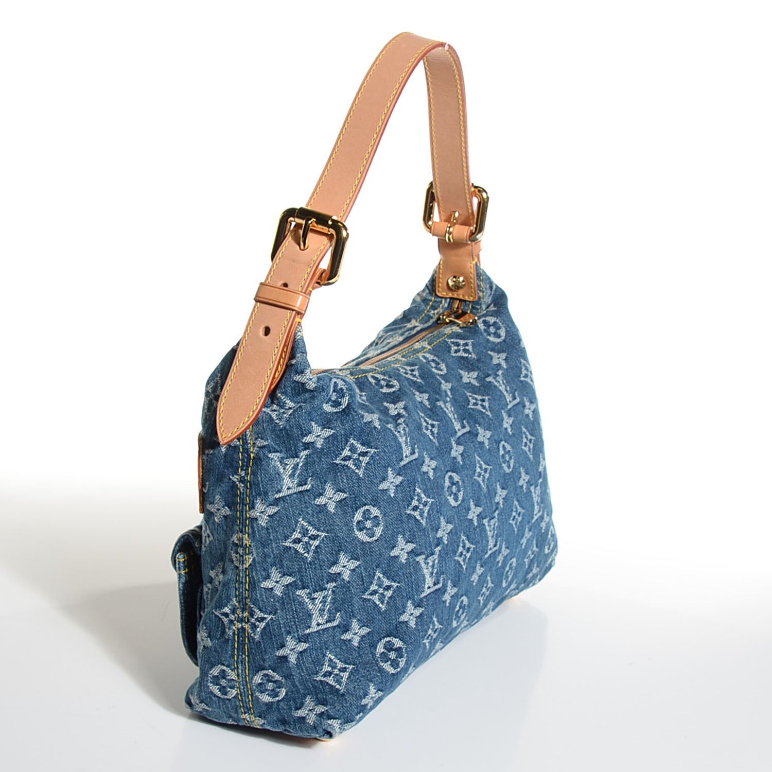 Louis Vuitton Monogram Denim Baggy PM Blue 3 of 7
