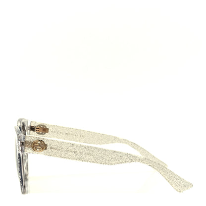 Gucci Acetate Glitter Sunglasses GG0034S Silver 3 of 8