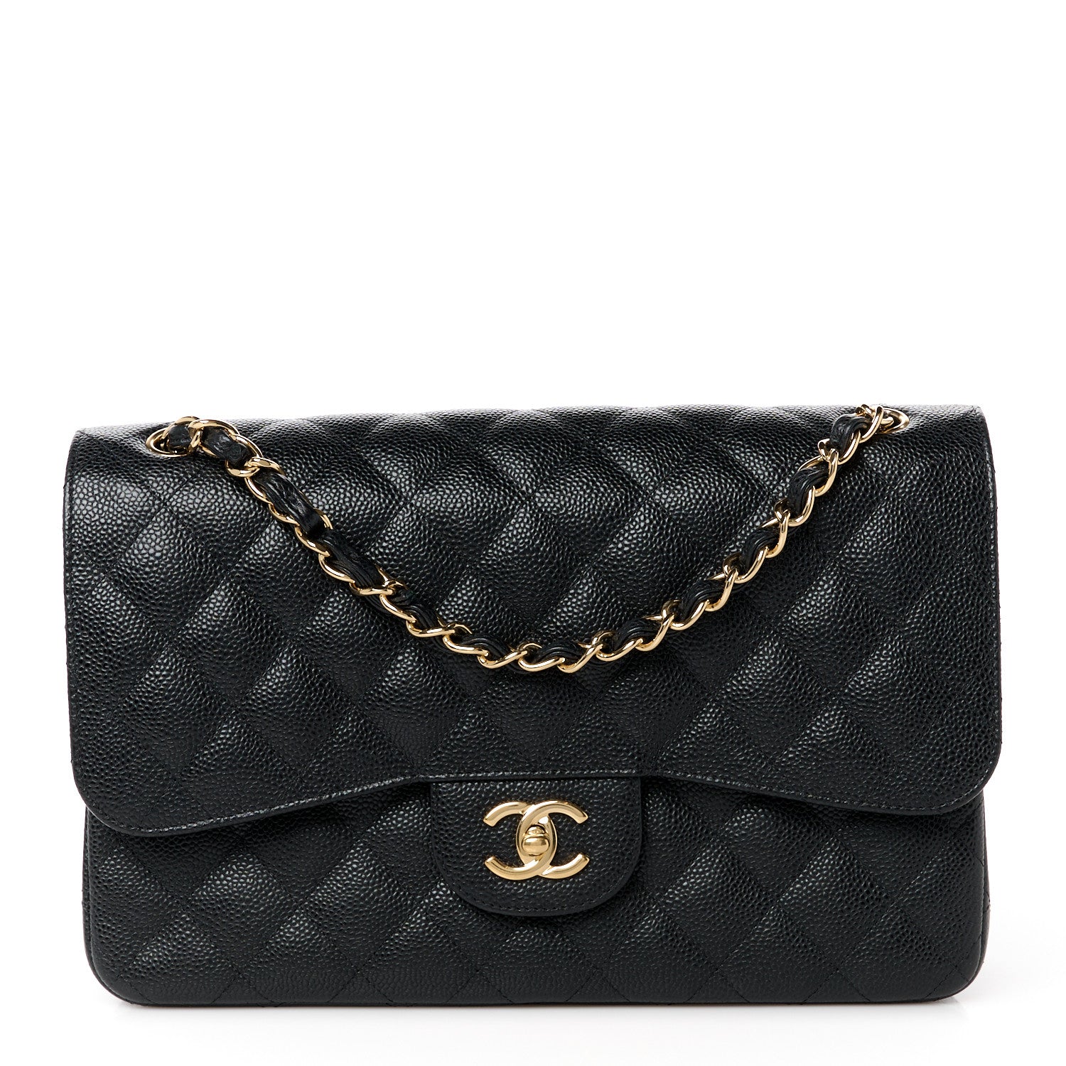 Chanel Caviar Quilted Jumbo Double Flap Black 1 of 13