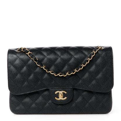 Chanel Caviar Quilted Jumbo Double Flap Black 1 of 13