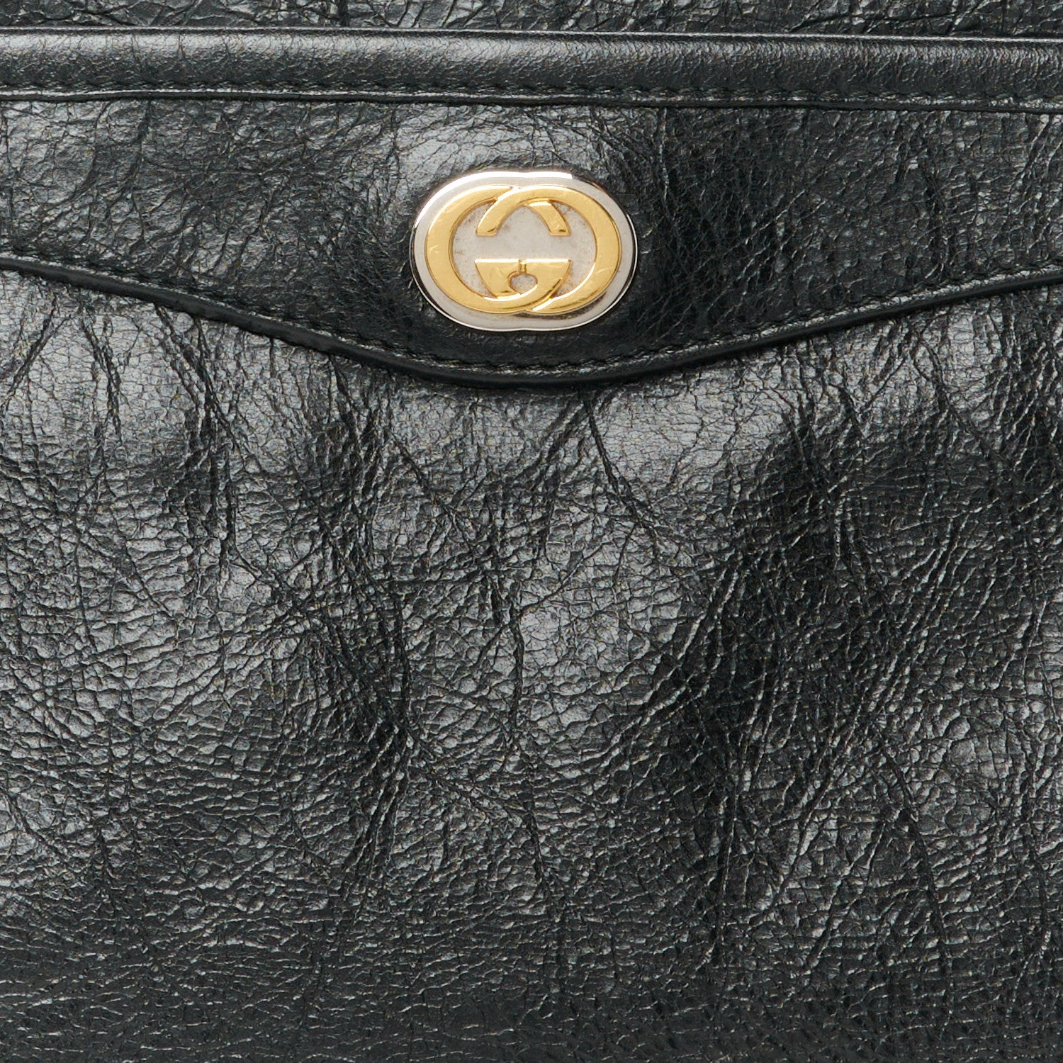 Gucci Fluffy Calfskin Morpheus Zip Pouch Black 10 of 12