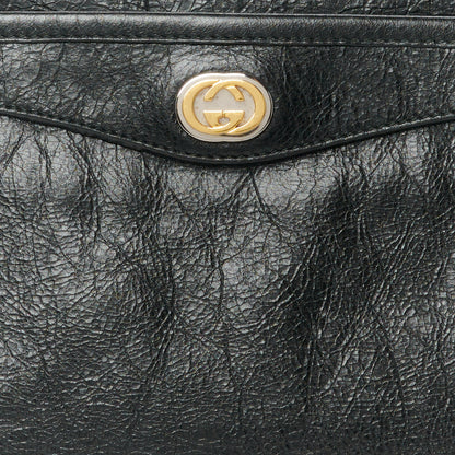 Gucci Fluffy Calfskin Morpheus Zip Pouch Black 10 of 12