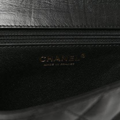 Chanel Crumpled Calfskin Quilted Clutch Black 6 of 7