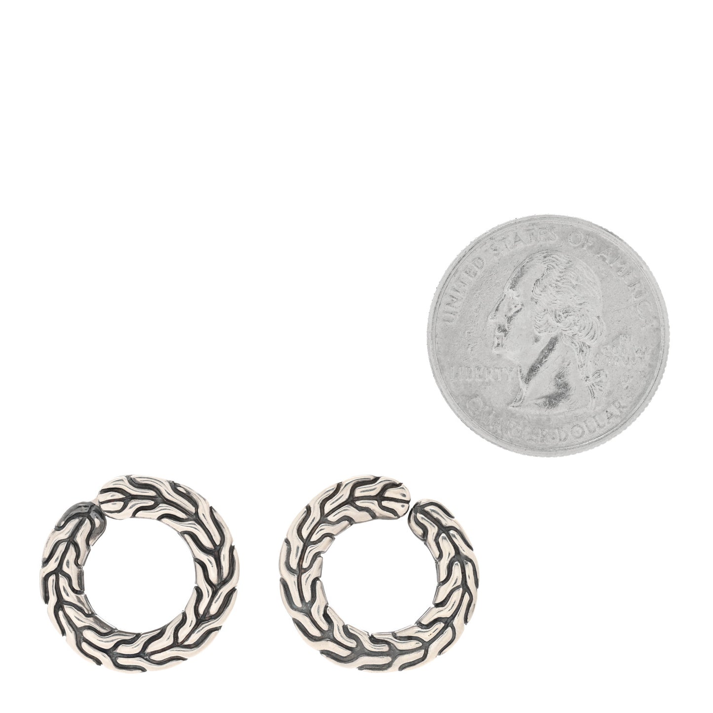 Sterling Silver Classic Chain Open Circle Earrings