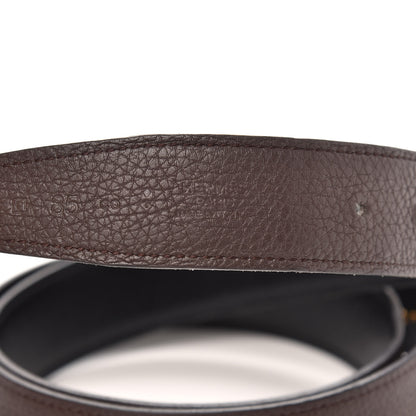 Hermes Togo Box 32mm Strie H Belt 85 Chocolate Black 4 of 6