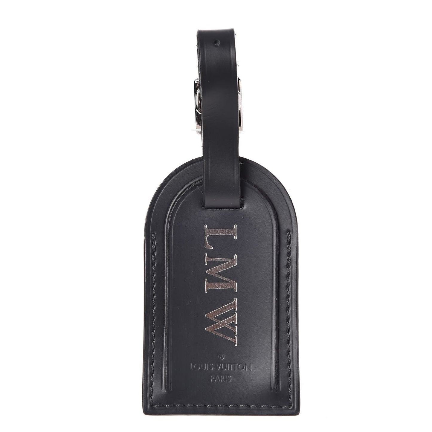 Calfskin Luggage Tag Black