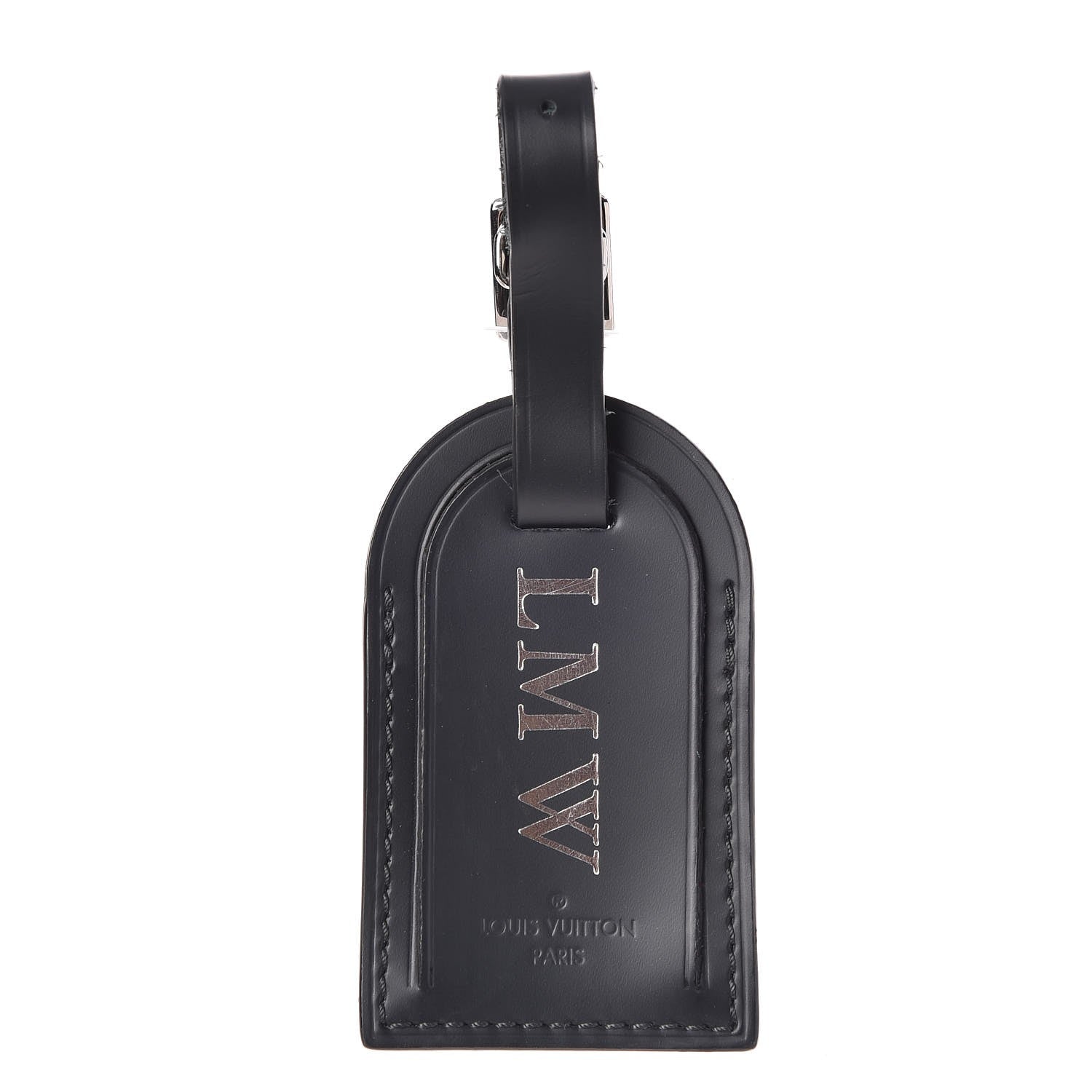 Louis Vuitton Calfskin Luggage Tag Black 1 of 3