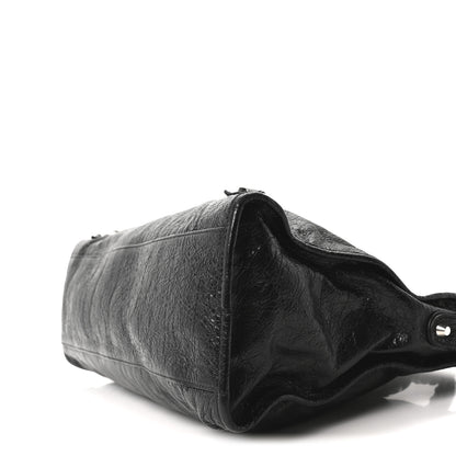 Balenciaga Agneau Arena Silver Hardware Medium Le City Black 10 of 10