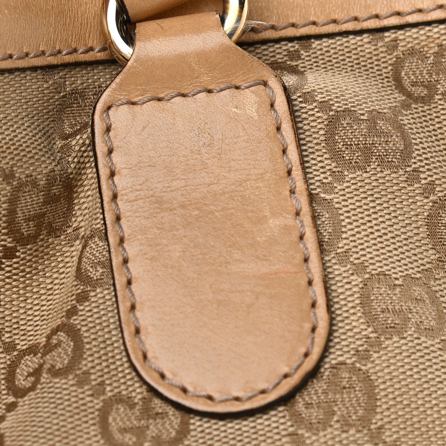 Gucci Monogram Web Large Tassel Tote Beige 15 of 17