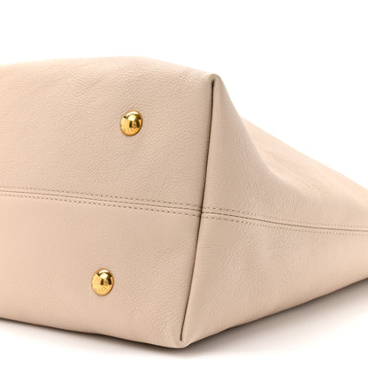 Louis Vuitton Grained Calfskin Low Key Hobo MM Limestone 8 of 13