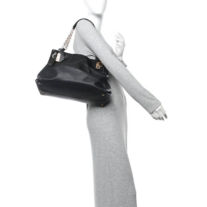 Salvatore Ferragamo Calfskin Gancini Tote Bag Black 2 of 10