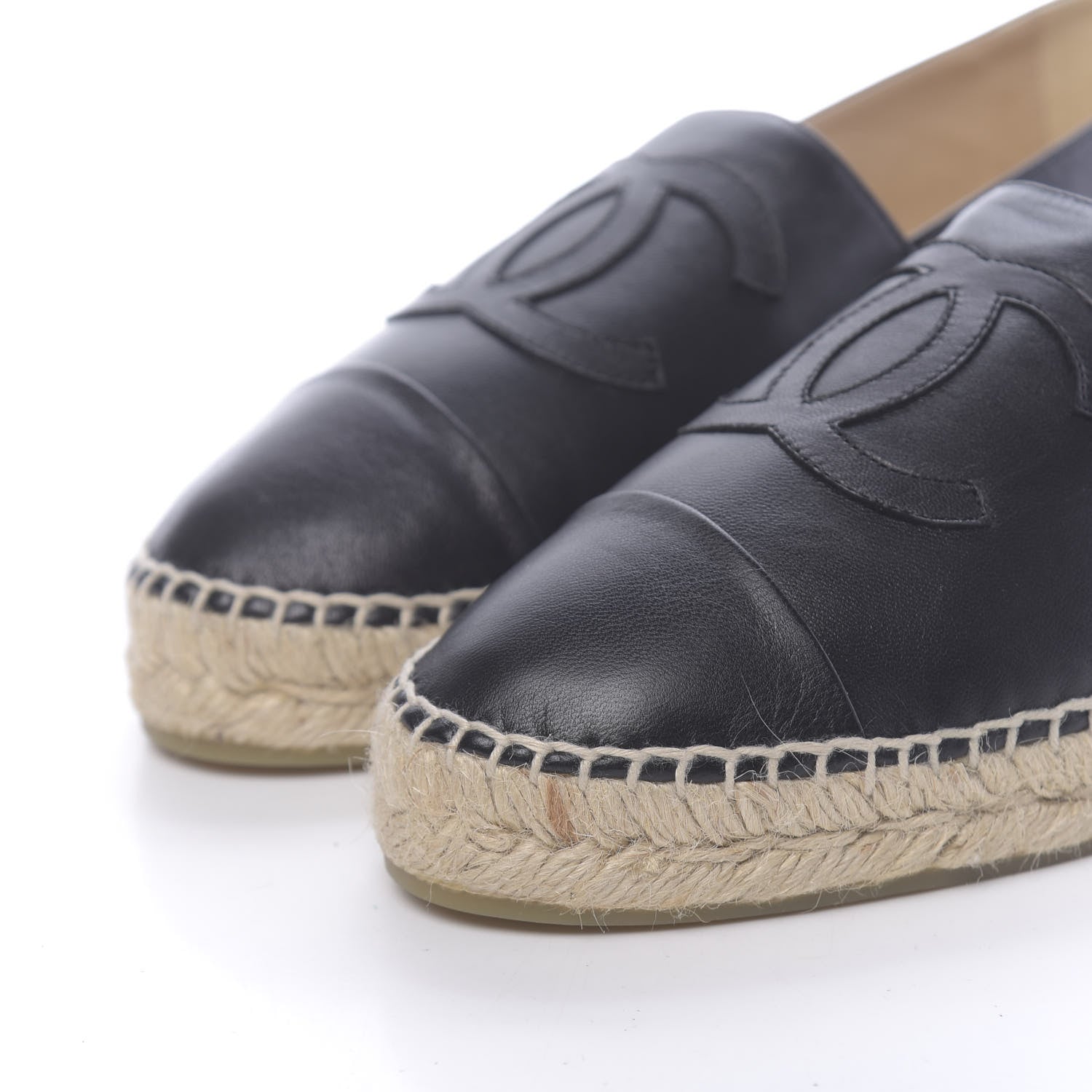 Chanel Lambskin CC Espadrilles 41 Black 11 of 12