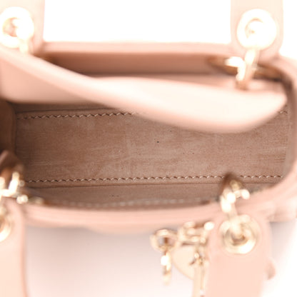 Christian Dior Lambskin Cannage Micro Lady Dior Rose Des Vents 4 of 10