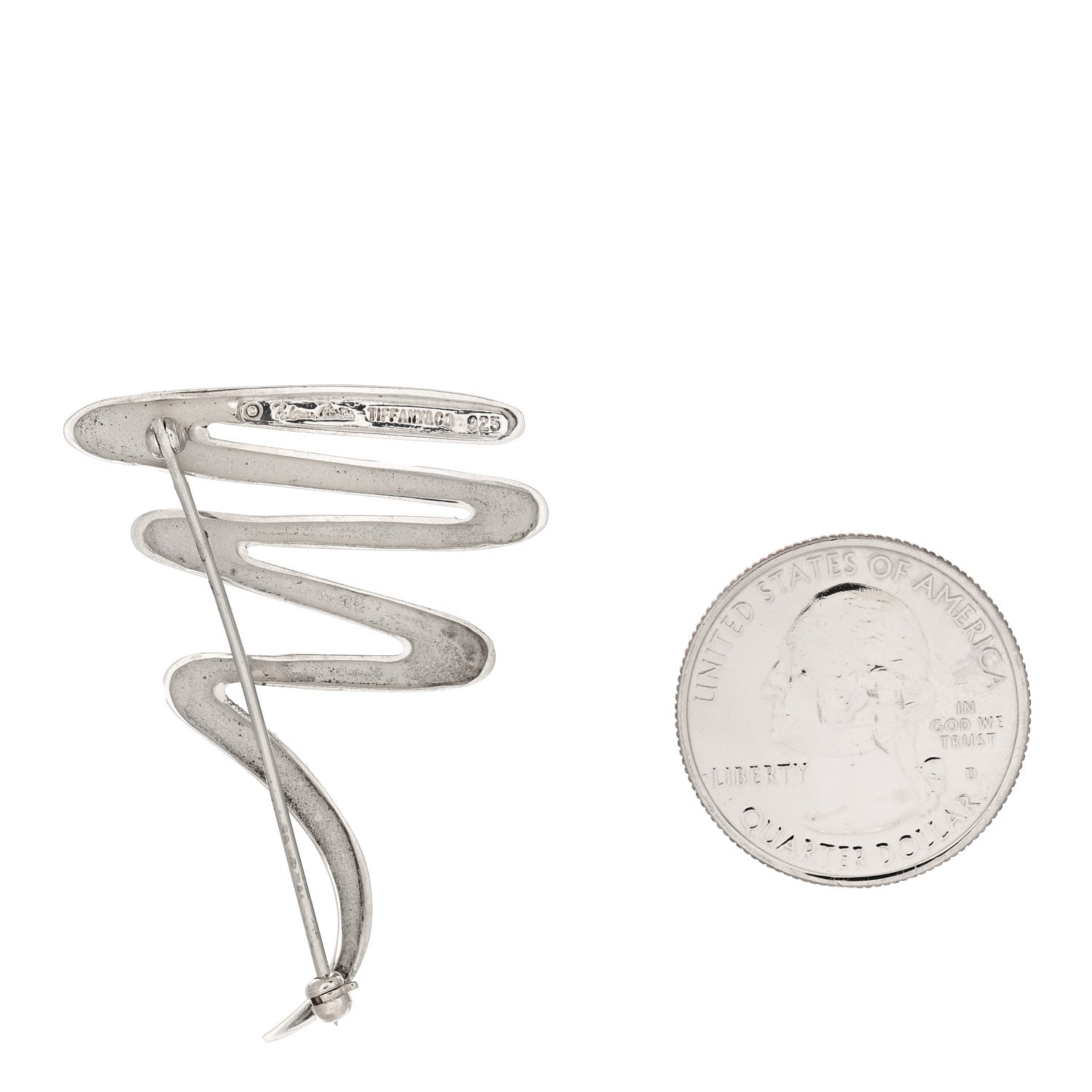 Tiffany Sterling Silver Paloma Picasso Scribble Brooch Pin 2 of 3