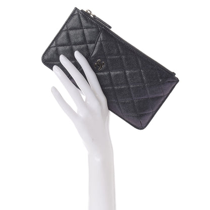 Chanel Iridescent Caviar Quilted Classic iPhone Pouch Black 2 of 8