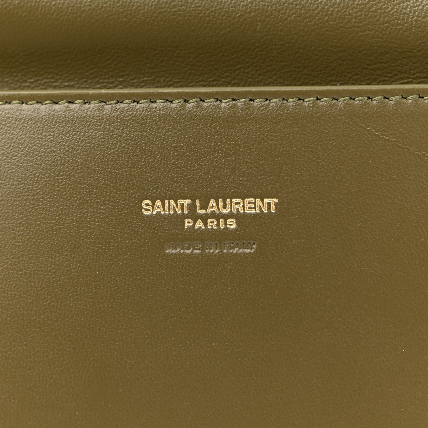 Saint Laurent Smooth Calfskin Suede Medium Reversible Monogram Kate Satchel Loden Green 9 of 17