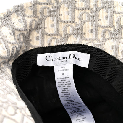 Christian Dior Oblique Bucket Hat 57 Grey 8 of 9
