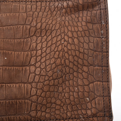 Givenchy Nubuck Crocodile Embossed Medium Pandora Brown 9 of 11