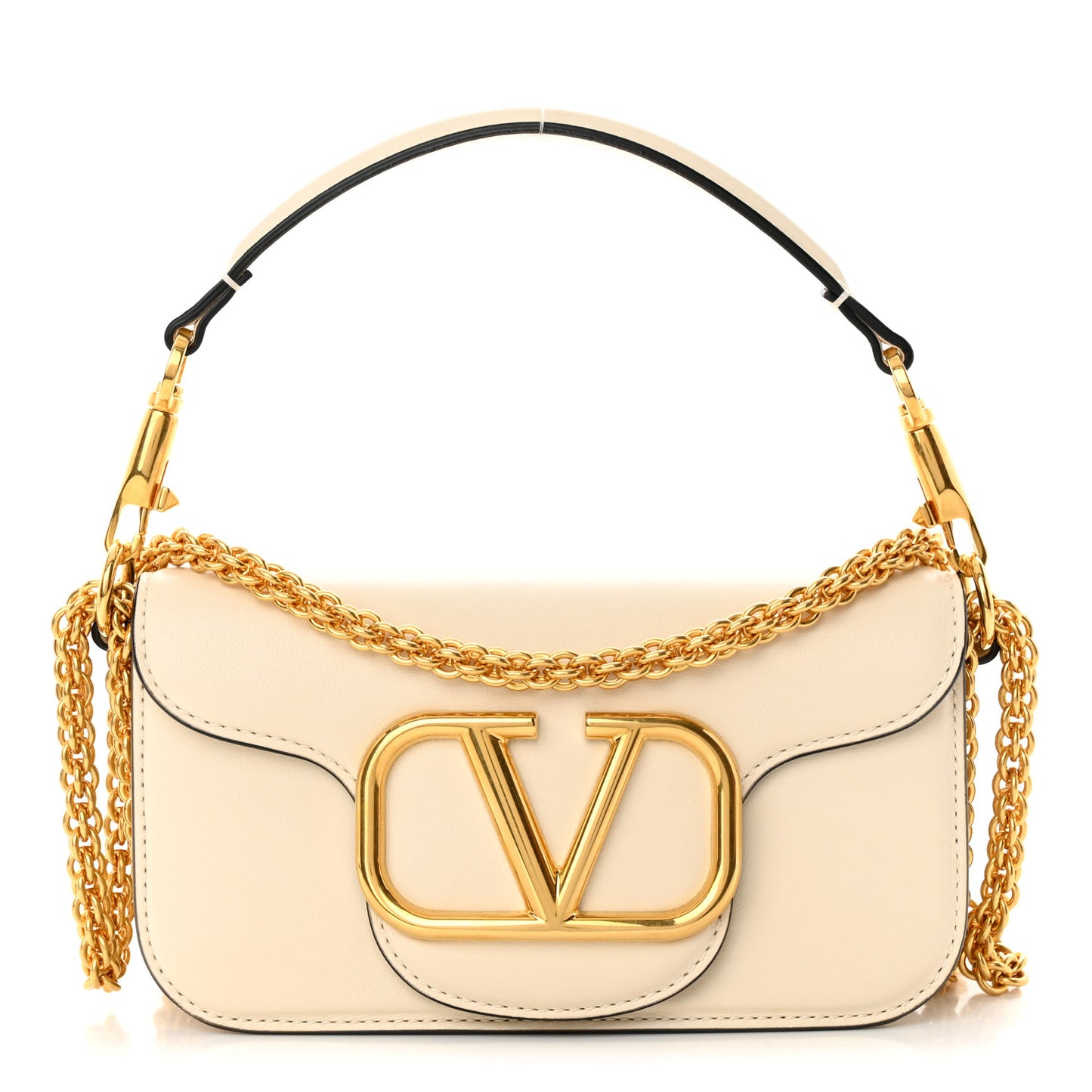 Calfskin Vlogo Small Loco Shoulder Bag Light Ivory