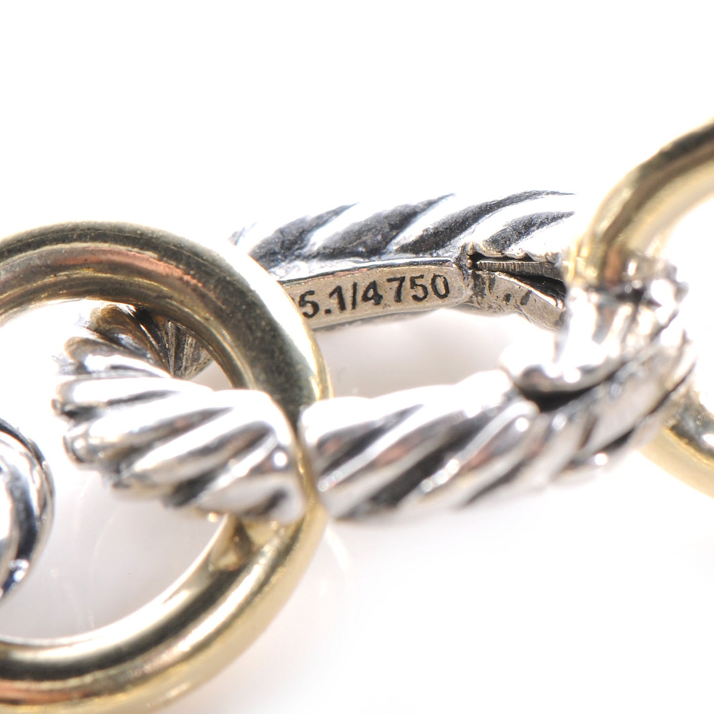 Sterling Silver 18K Yellow Gold 12mm Large Oval Link Bracelet