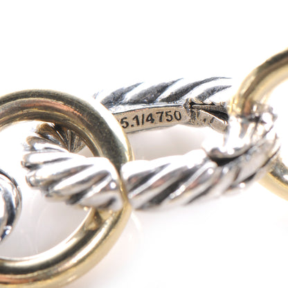 David Yurman Sterling Silver 18K Yellow Gold 12mm Large Oval Link Bracelet 5 of 6
