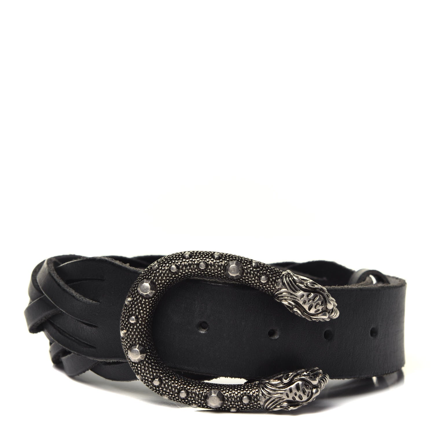 Gucci Calfskin Braided Dionysus Belt 90 36 Black 1 of 3
