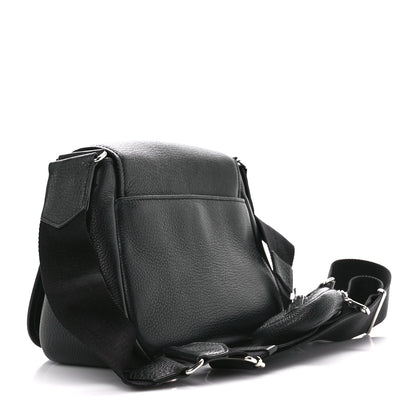 Prada Vitello Daino Soft Shoulder Flap Bag Black 3 of 11