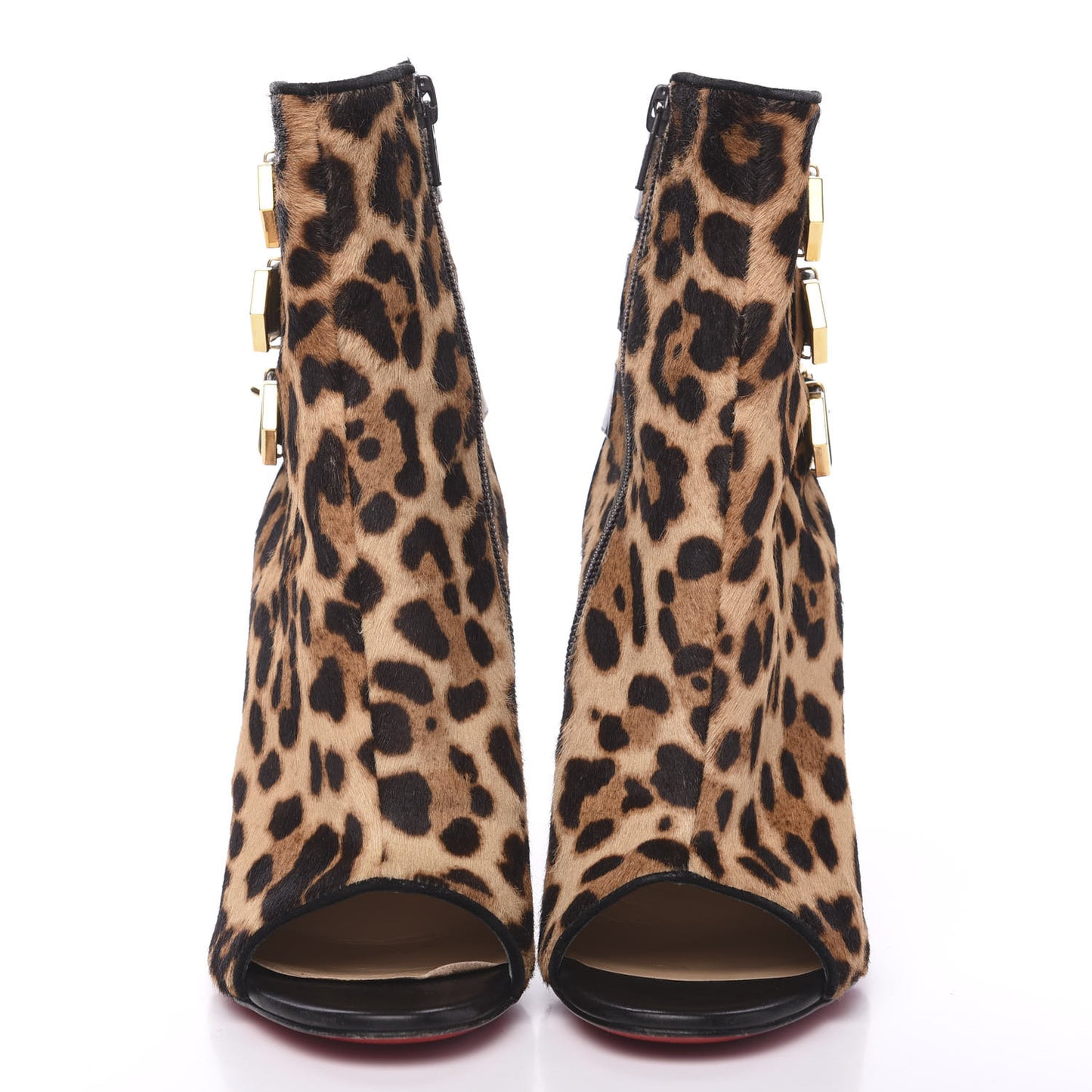 Pony Hair Leopard Veau Velours Triboclou 100 Ankle Boots 37 Black
