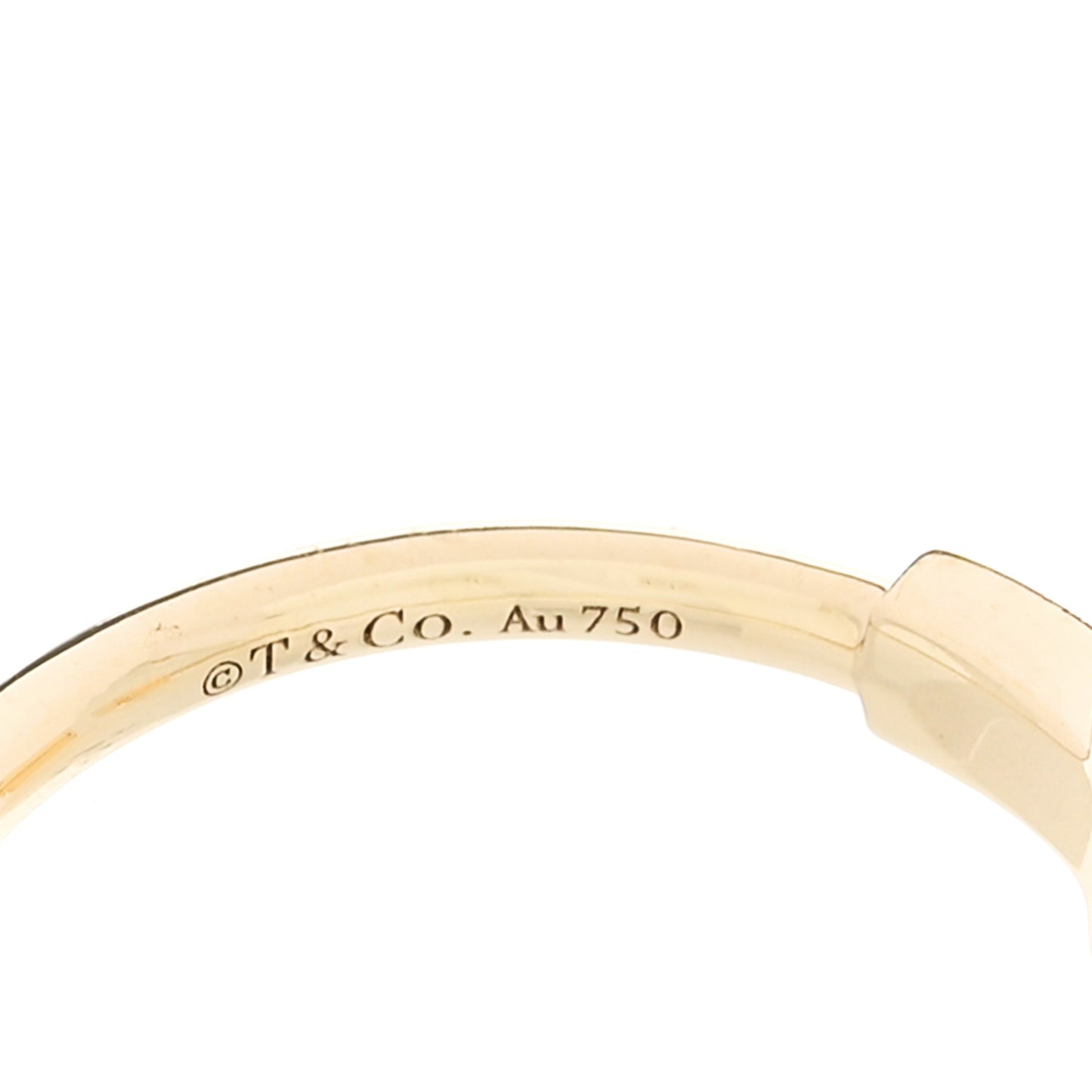 18K Yellow Gold Diamond T Wire Ring 53 6.5