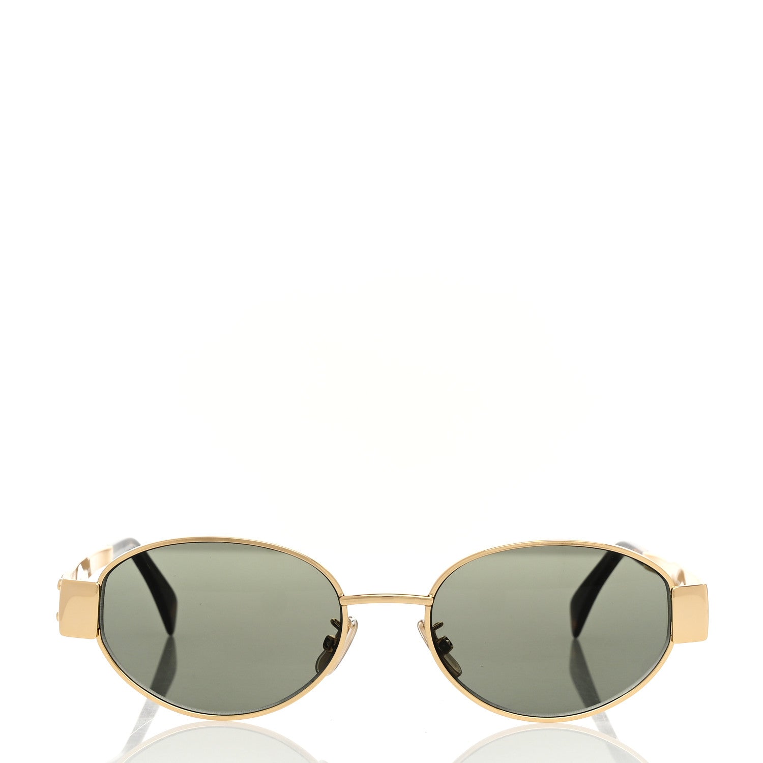 Celine Metal Triomphe 01 Sunglasses CL40235U Gold Green 2 of 7
