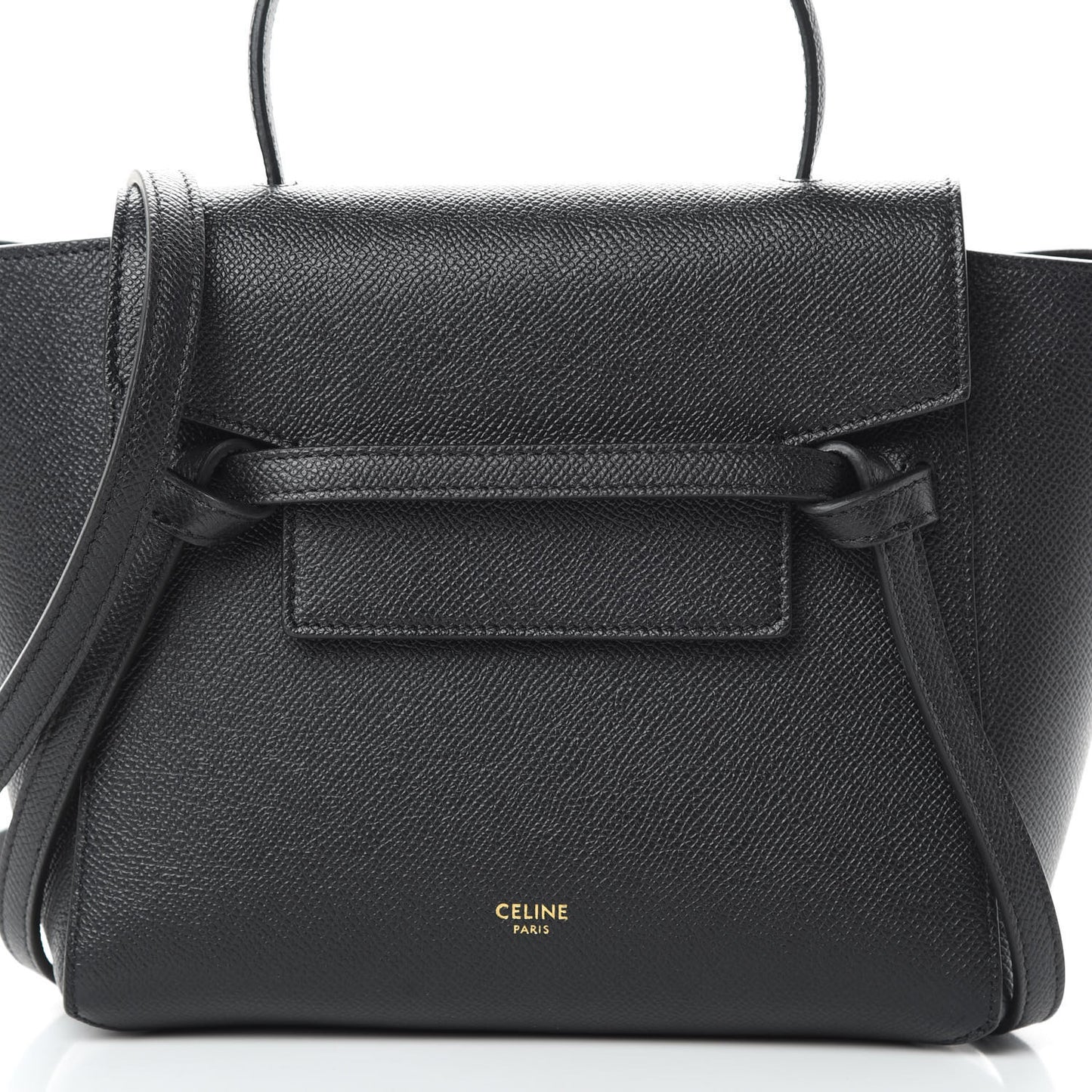 Grained Calfskin Nano Belt Bag Black