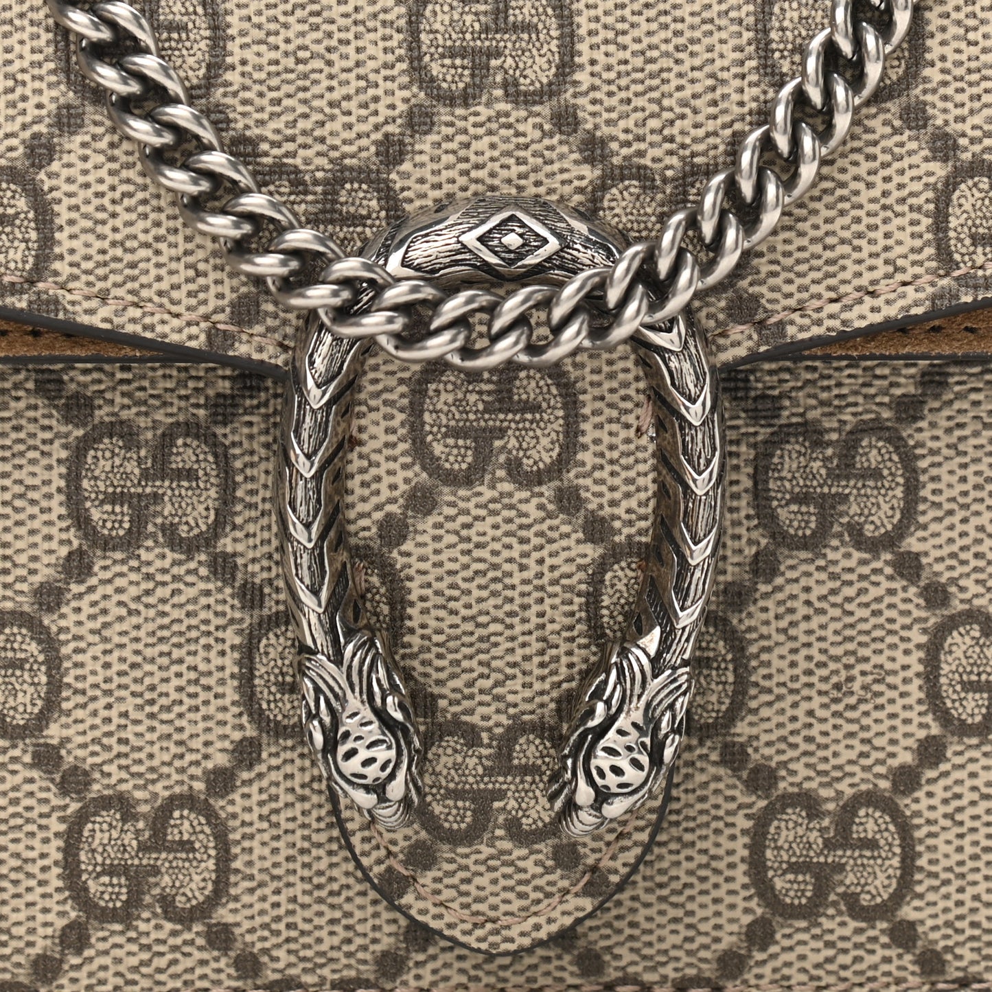 GG Supreme Monogram Super Mini Dionysus Shoulder Bag Taupe