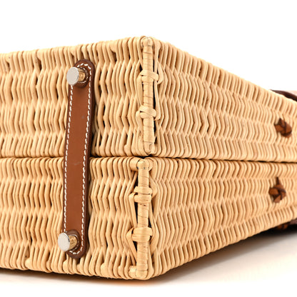 Hermes Wicker Swift Picnic Kelly 35 Naturel Gold 10 of 14