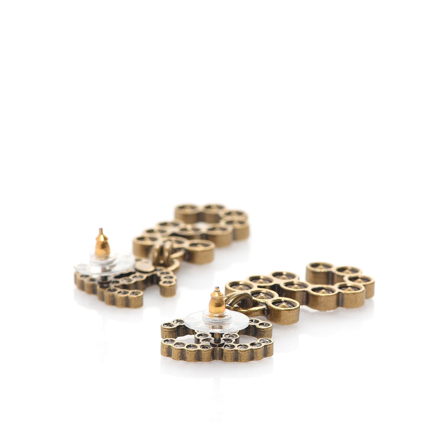 Metal Crystal City of Lights No 5 Drop Earrings Gold