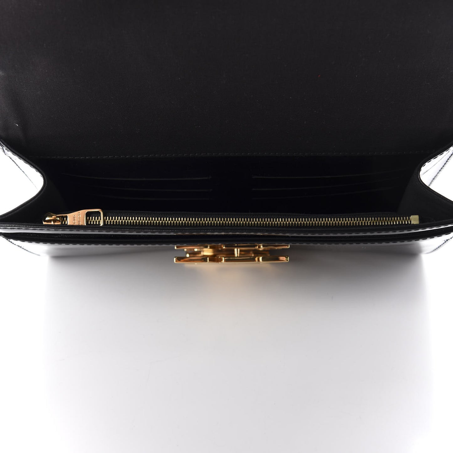 Patent Louise Clutch Black