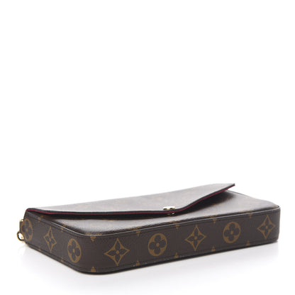 Louis Vuitton Monogram Pochette Felicie Chain Wallet Fuchsia 3 of 12
