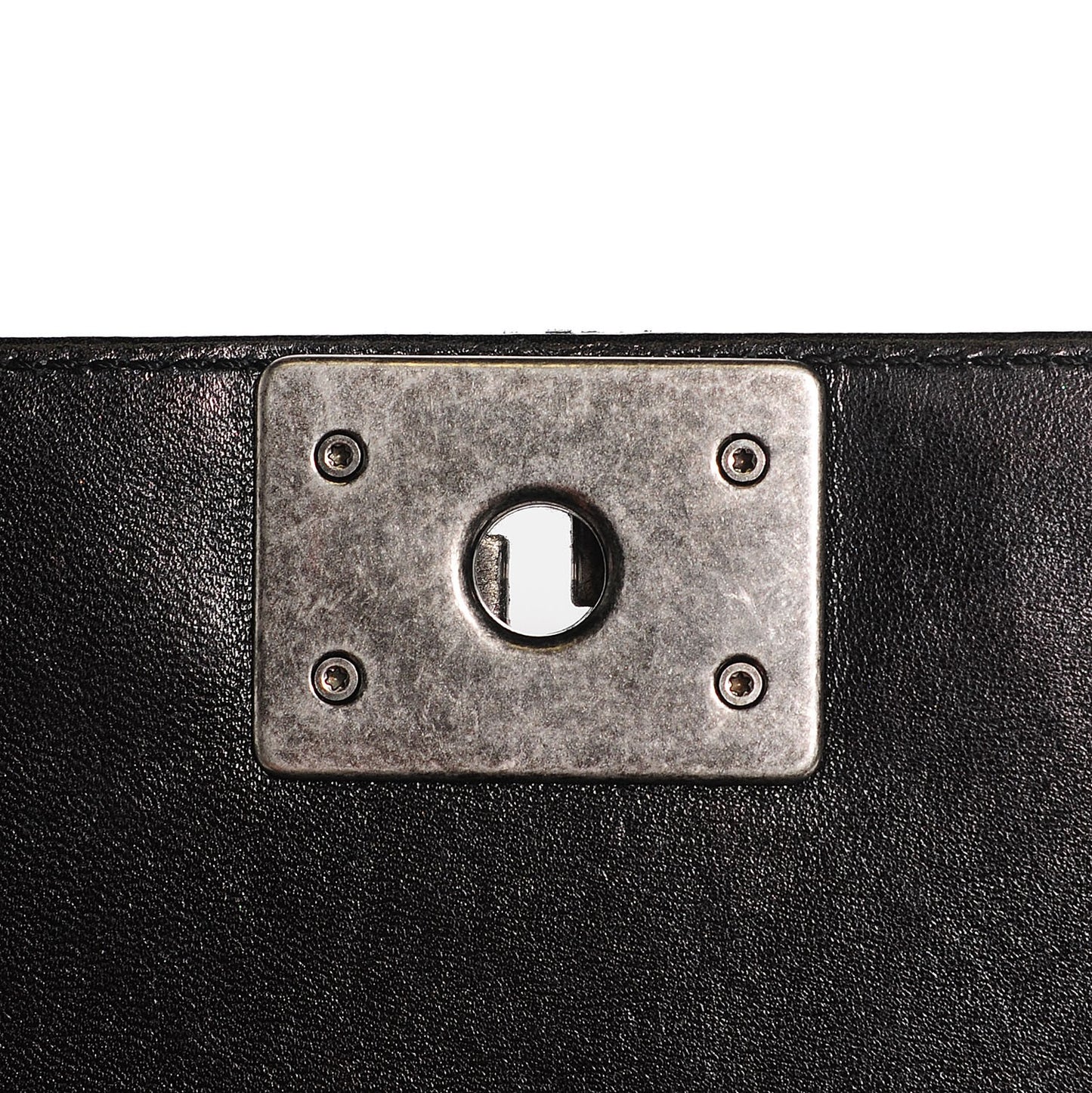 Lambskin Quilted Medium Boy Flap Black Blue