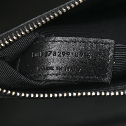 Saint Laurent Calfskin Crocodile Embossed Small Sac de Jour Black 7 of 10