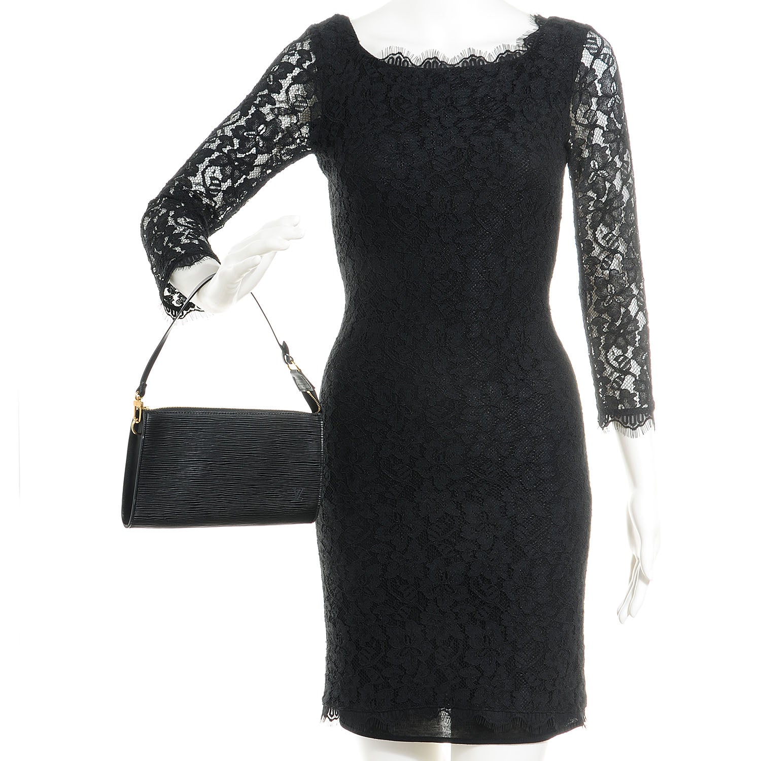 Louis Vuitton Epi Pochette Accessories 24 Black 2 of 7