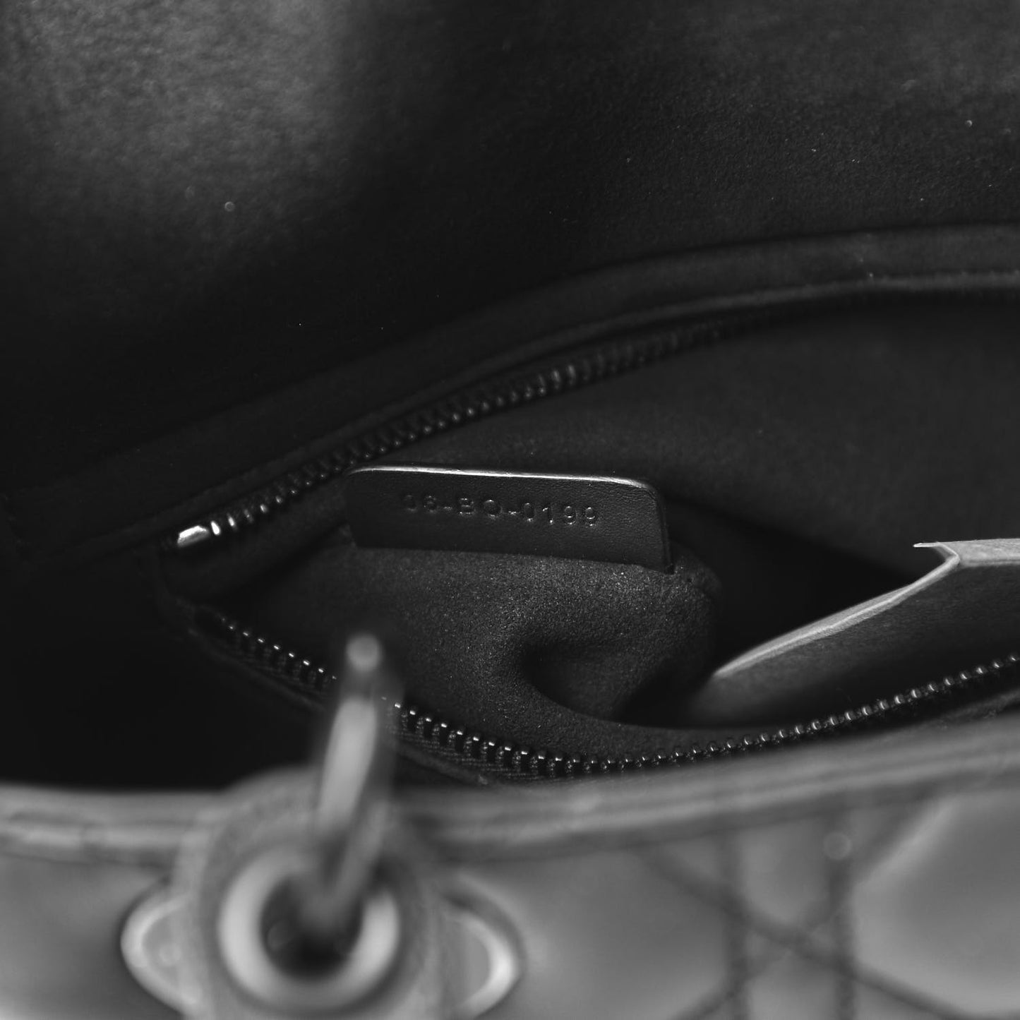 Ultra Matte Calfskin Cannage Medium Lady Dior Black