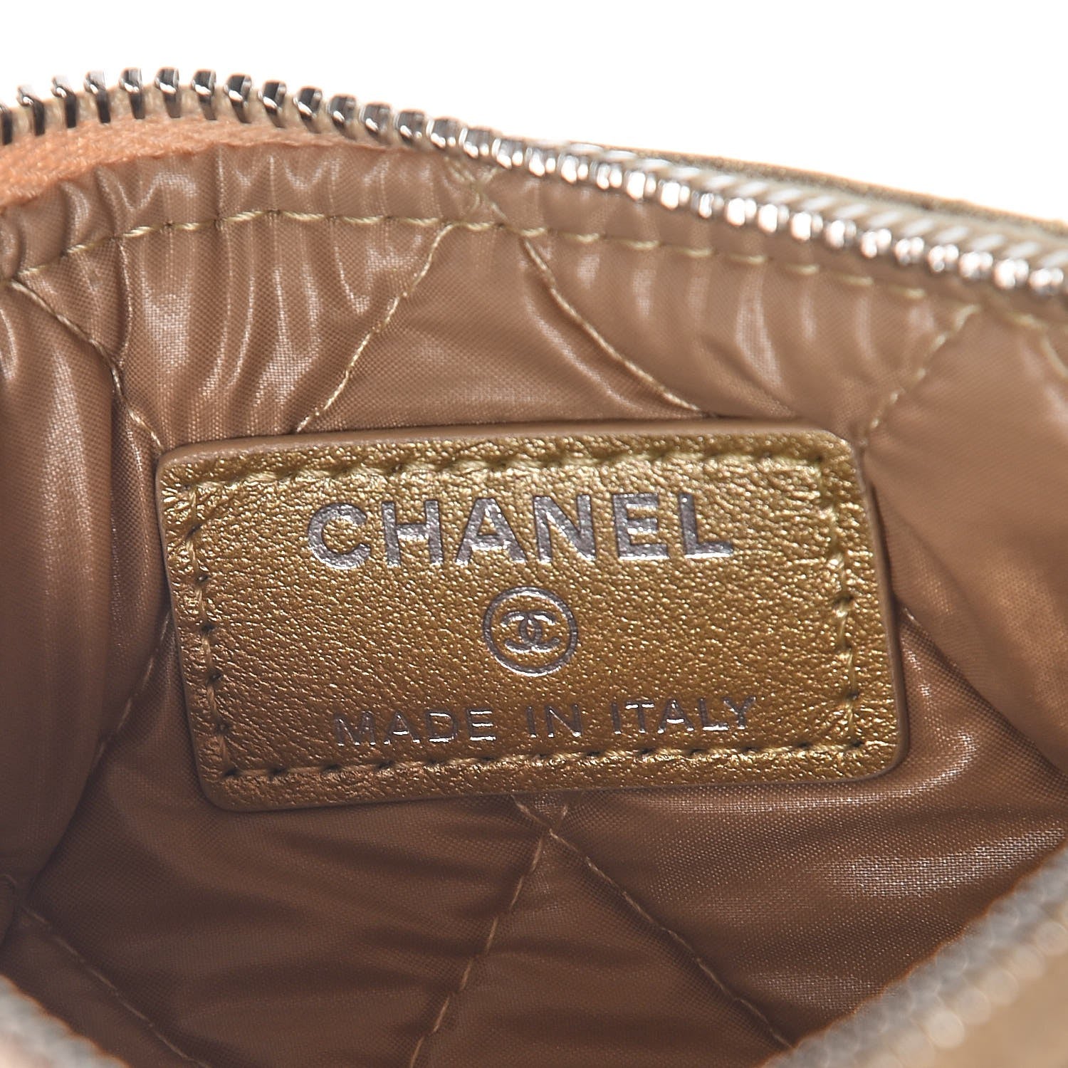 Chanel Metallic Lambskin Star Embossed Coin Purse Case Gold 6 of 8